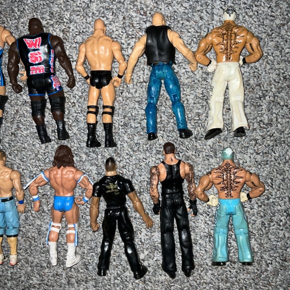 Lot Of 12 WWE/WWF Mattel & JAKKS Pacific Inc. Wrestling Action Figures. - Picture 8 of 10